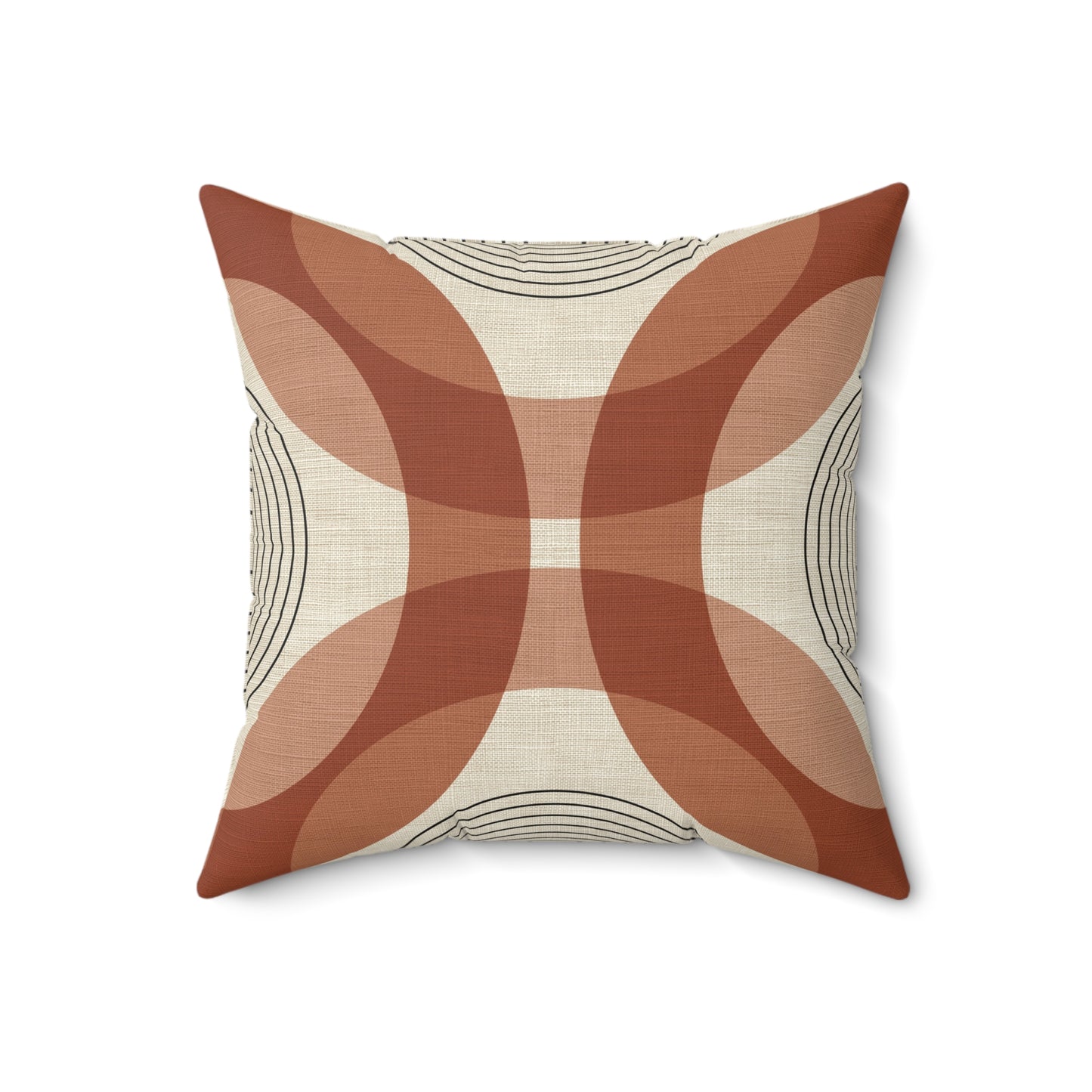 Retro Curve - Spun Polyester Square Pillow