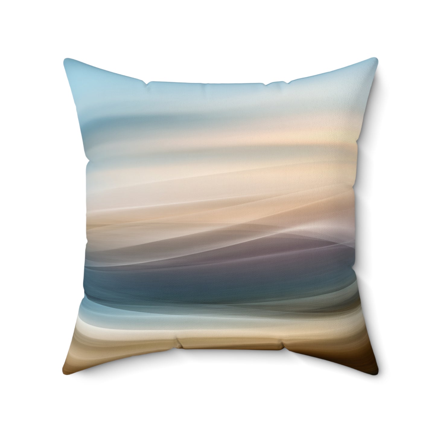 Coastal Sand Gradient - Faux Suede Square Pillow