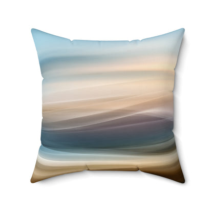 Coastal Sand Gradient - Faux Suede Square Pillow