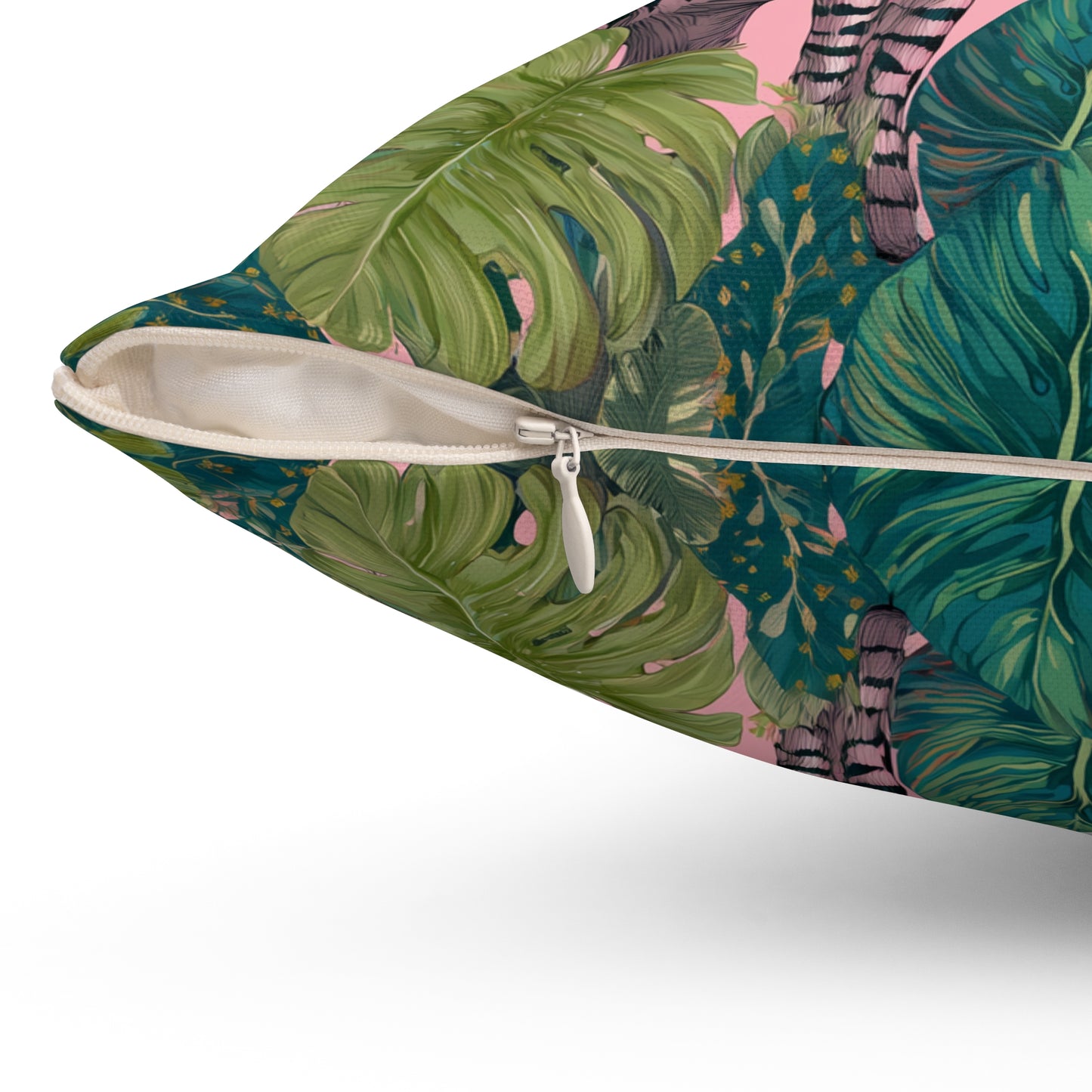 Jungle Rabbits - Spun Polyester Square Pillow