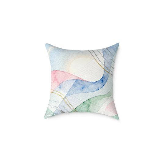 Aurora Softwave - Square Poly Canvas Pillow