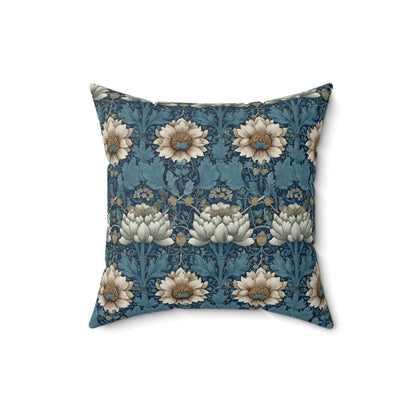 Blue Garden - Spun Polyester Square Pillow
