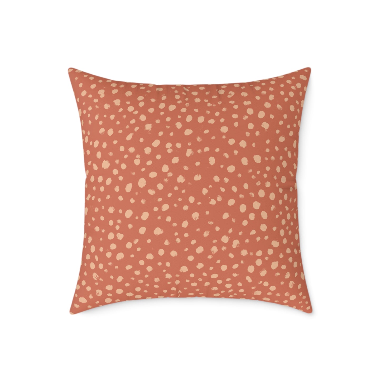 Pebble Scatter - Rose - Square Poly Canvas Pillow