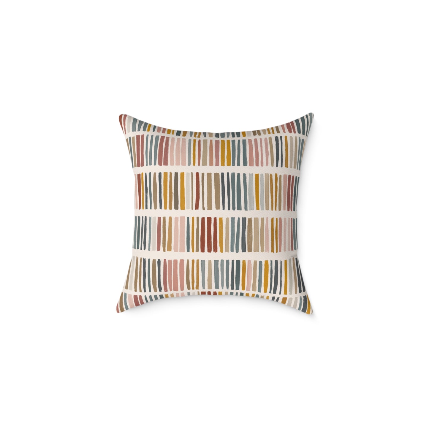 Tribal Market Stripe - Square Poly Canvas Pillow