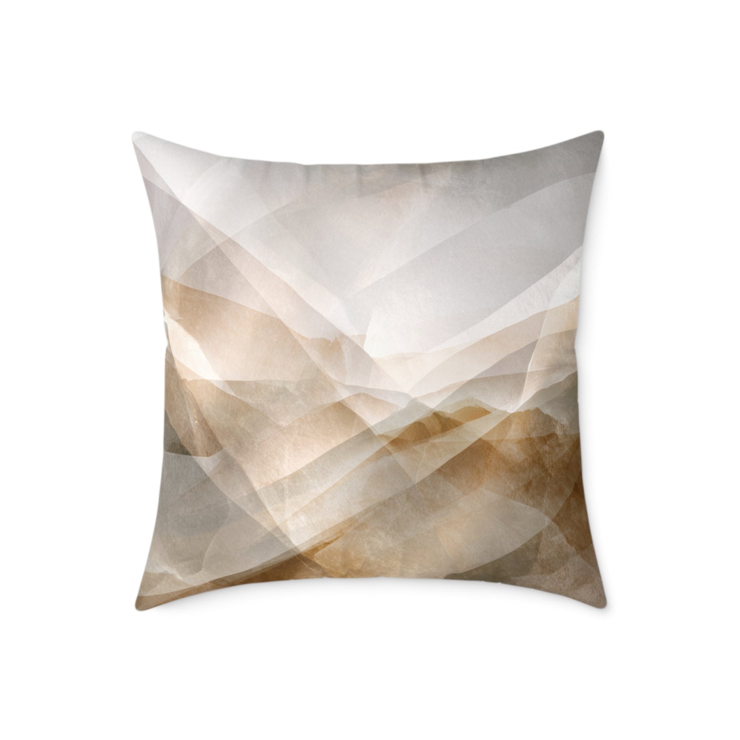 Earth Mist Shards - Square Poly Canvas Pillow