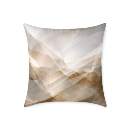 Earth Mist Shards - Square Poly Canvas Pillow