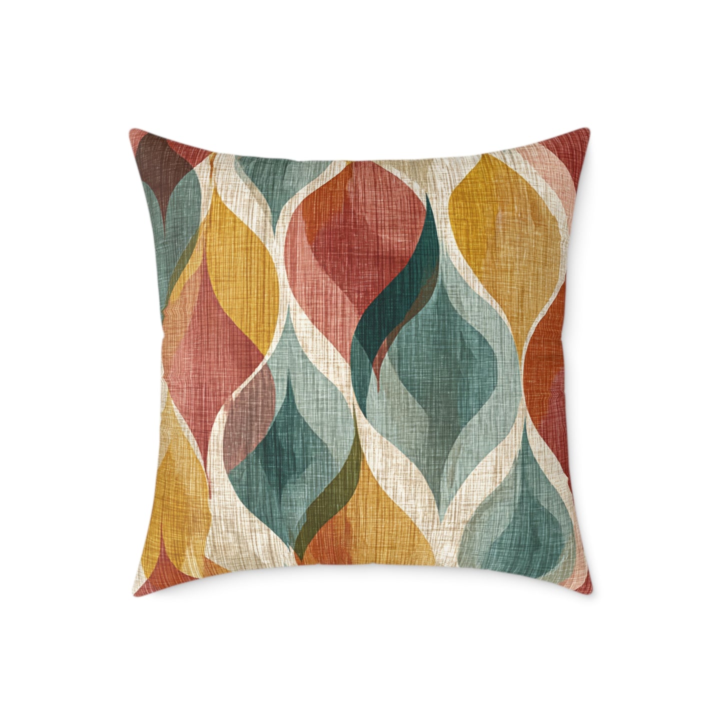 Savanna Rhythm Waves - Square Poly Canvas Pillow