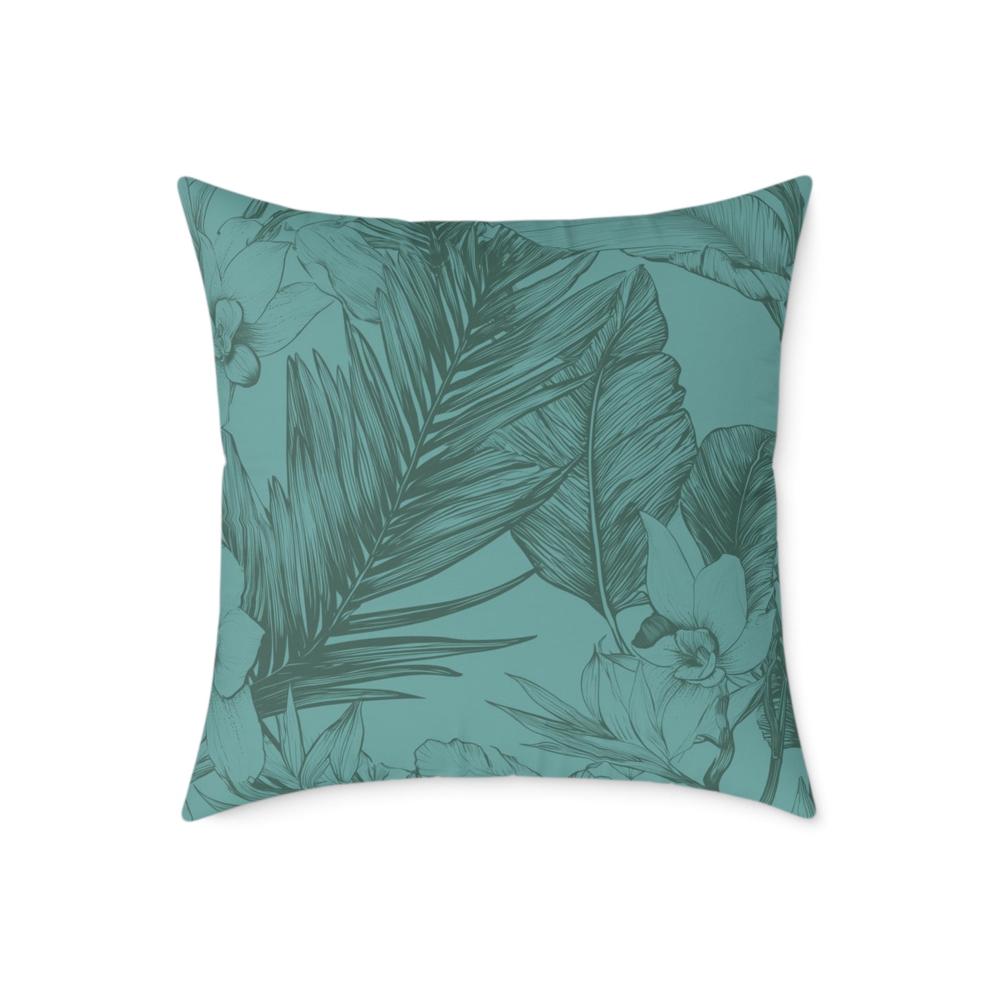 Ocean Grove Sketch - Square Poly Canvas Pillow