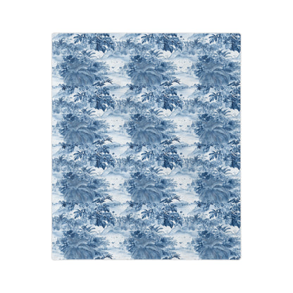Tropical Toile - Velveteen Microfiber Blanket