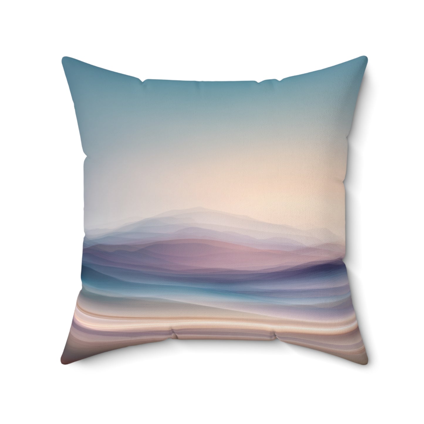 Horizon Fog Fade - Faux Suede Square Pillow