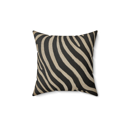 Vintage Zebra Stripe - Faux Suede Square Pillow
