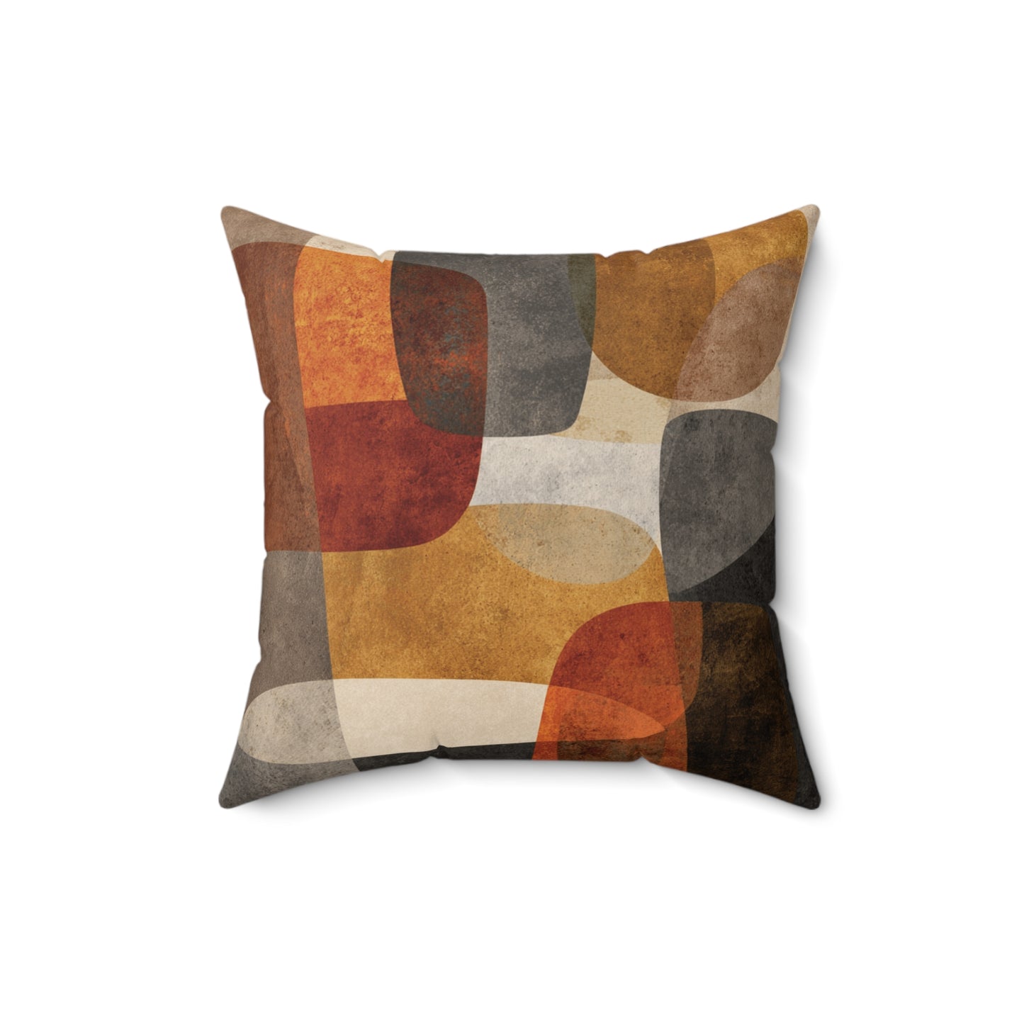 Clay Shape Harmony - Faux Suede Square Pillow