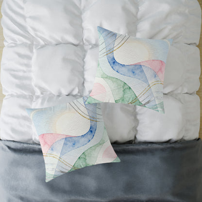 Aurora Softwave - Square Poly Canvas Pillow