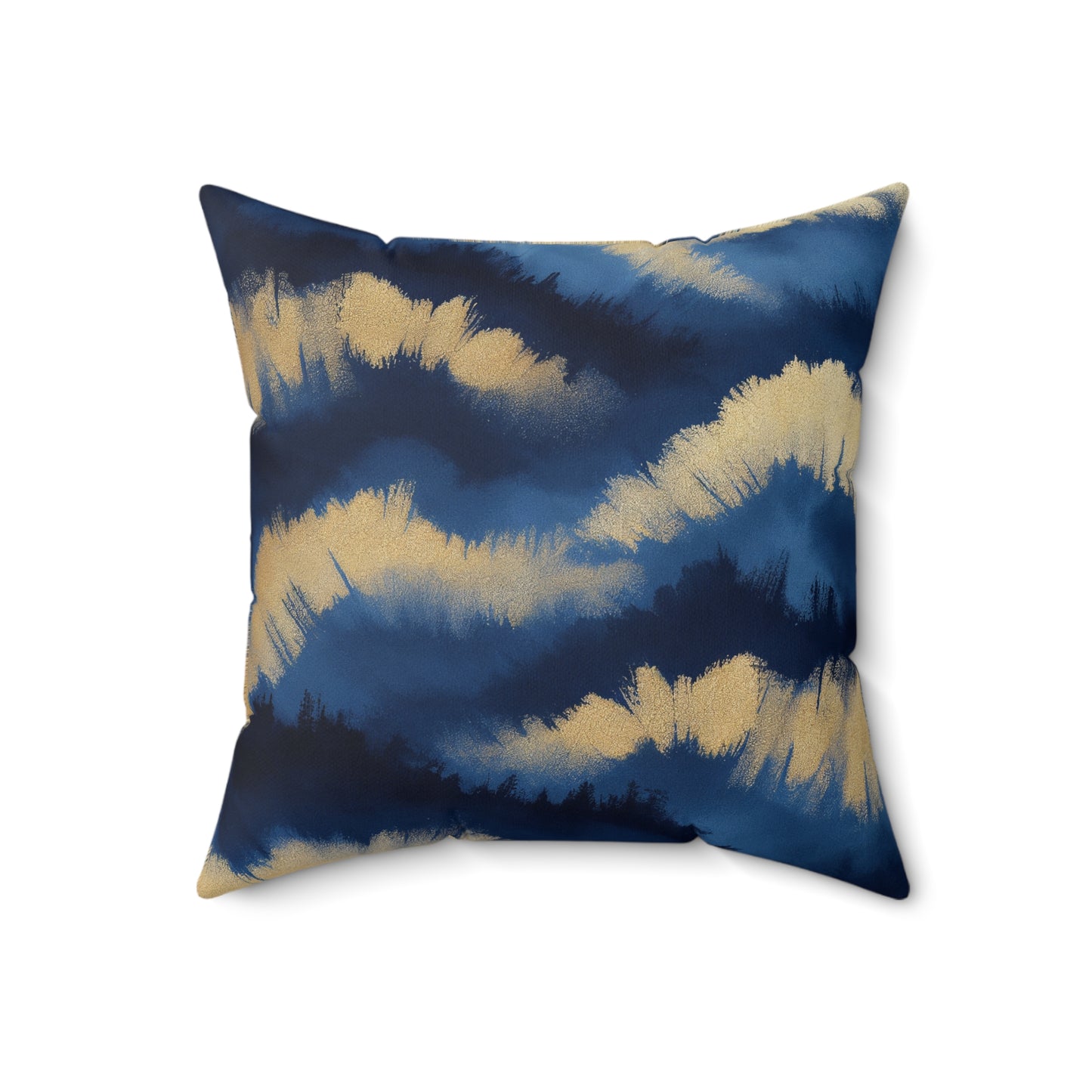 Midnight Tidal Fusion - Spun Polyester Square Pillow