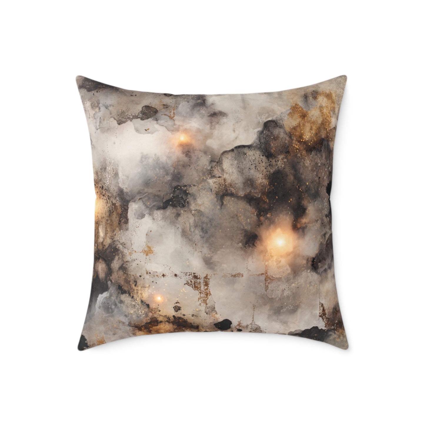 Smokelight Burst - Square Poly Canvas Pillow