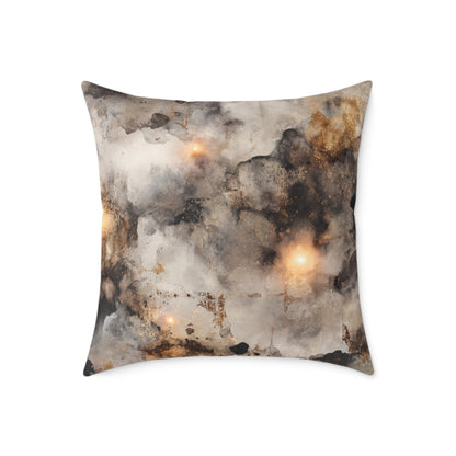 Smokelight Burst - Square Poly Canvas Pillow