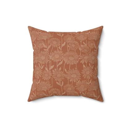 Clay Whisper - Faux Suede Square Pillow