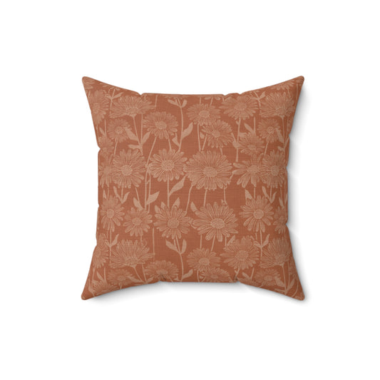 Clay Whisper - Faux Suede Square Pillow