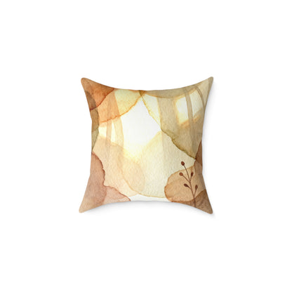 Autumn Glow Canopy - Square Poly Canvas Pillow