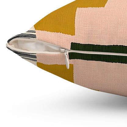 Colorblock Rhythm - Spun Polyester Square Pillow