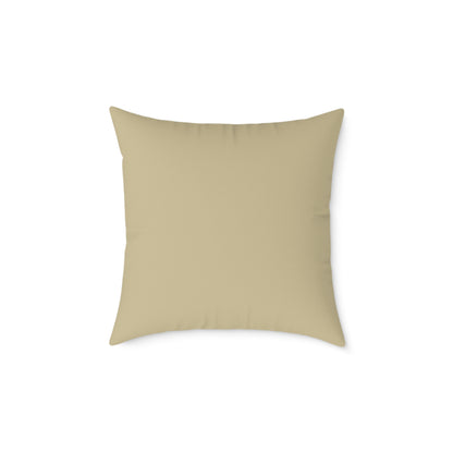 Loom Lines - Oat - Square Poly Canvas Pillow