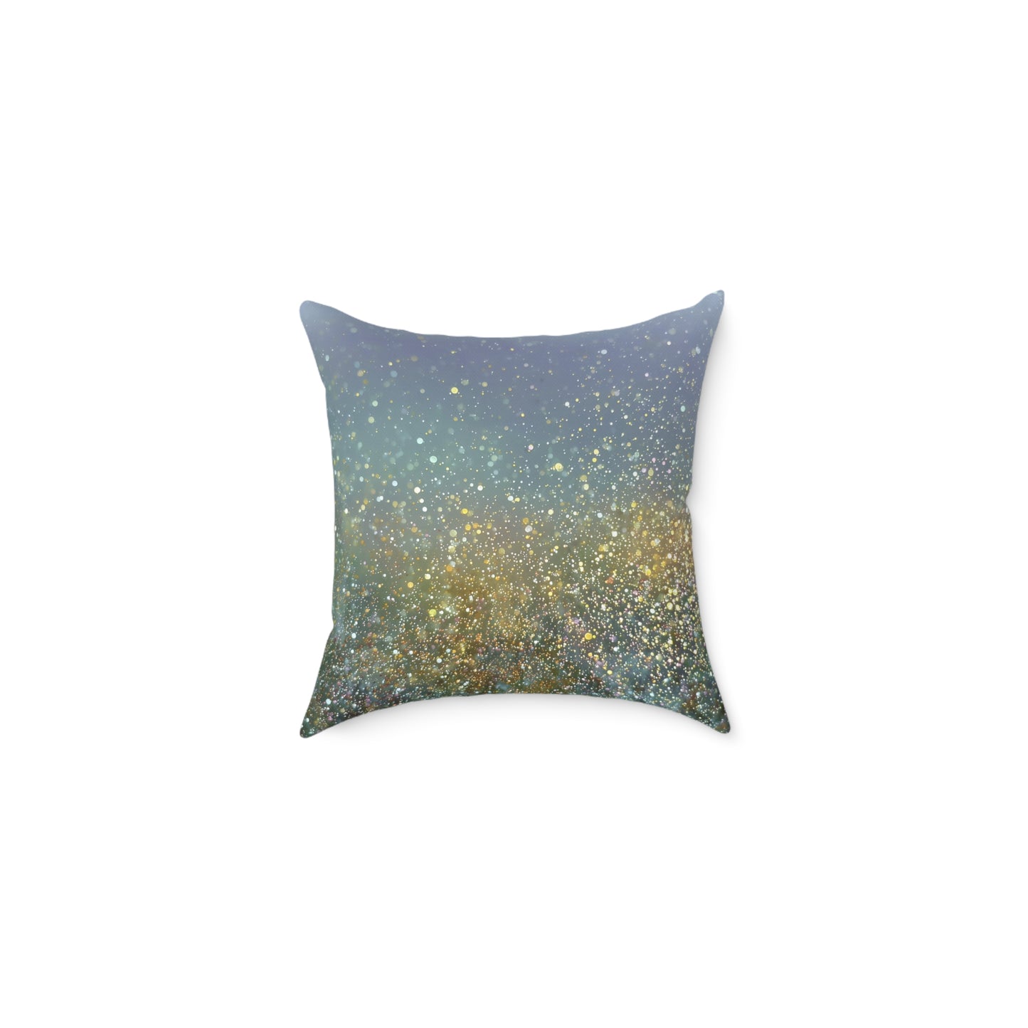 Meadow Haze Sparkle - Square Poly Canvas Pillow