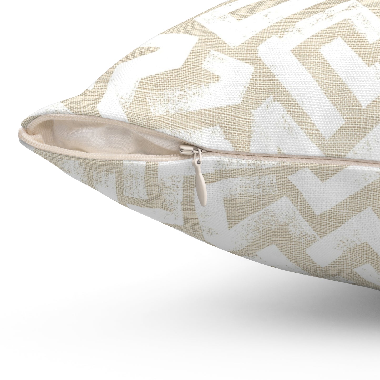 Pebble Maze Cream - Spun Polyester Square Pillow