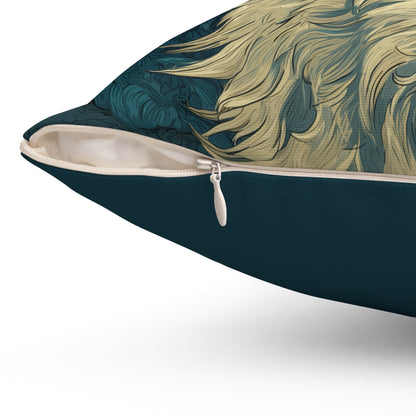 Starry-eyed Collie - Spun Polyester Square Pillow
