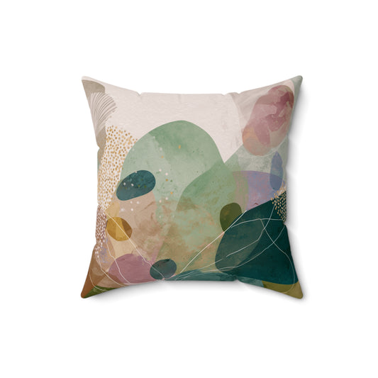 Botanical Mist Garden - Spun Polyester Square Pillow