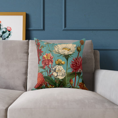 Garden Muse Meadow - Square Poly Canvas Pillow
