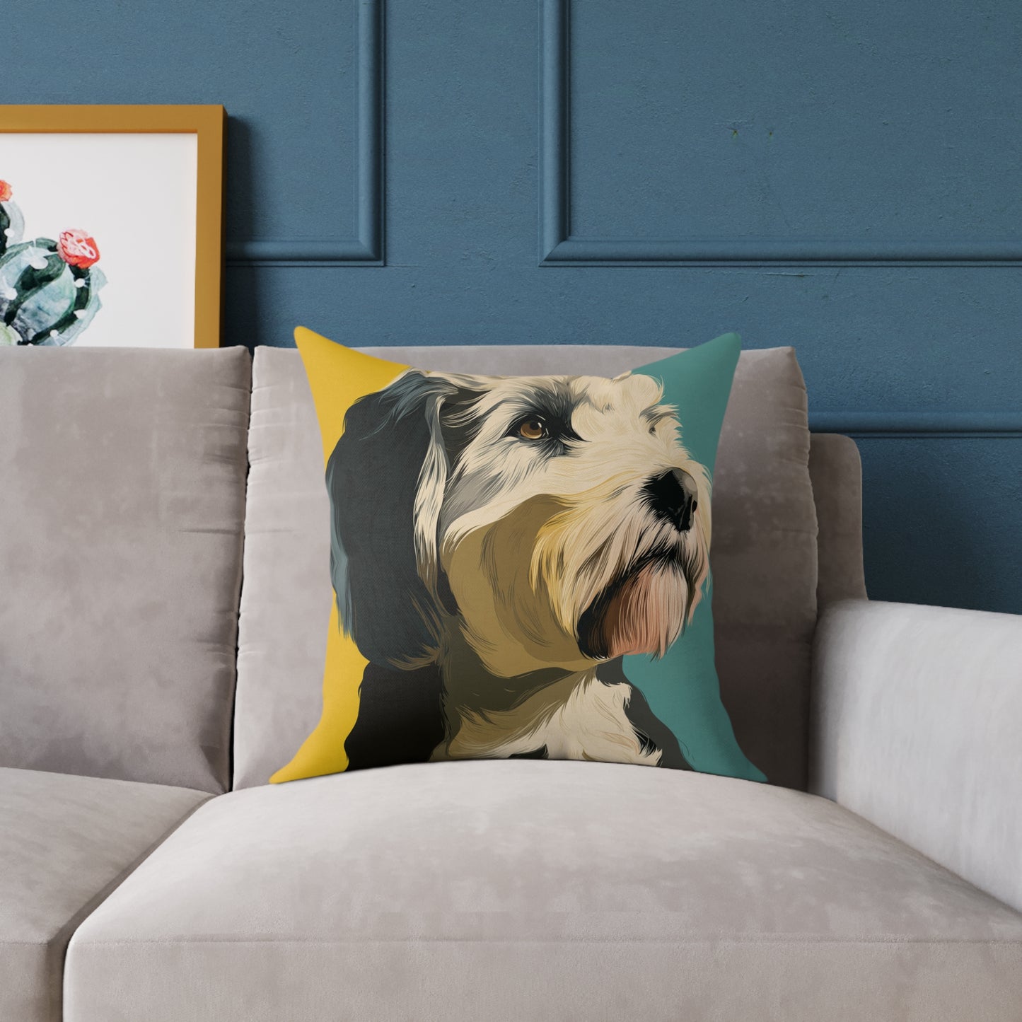Shaggy Doodle - Square Poly Canvas Pillow