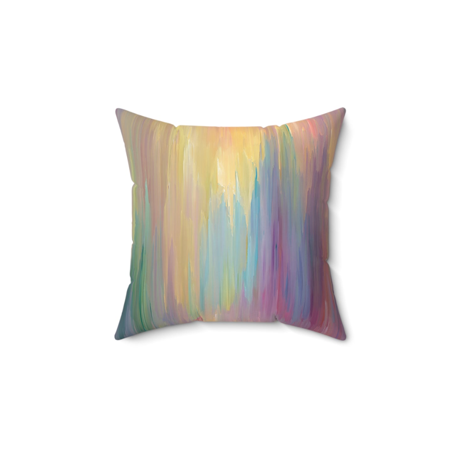 Pastel Cascade Wash - Faux Suede Square Pillow