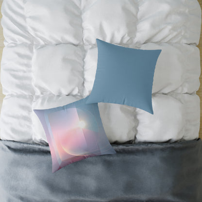 Blush Lens Flare - Square Poly Canvas Pillow