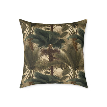Palm Canopy Safari - Square Poly Canvas Pillow