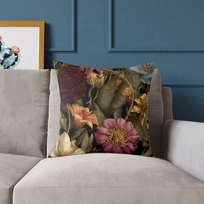 Wild Rose Conservatory - Square Poly Canvas Pillow