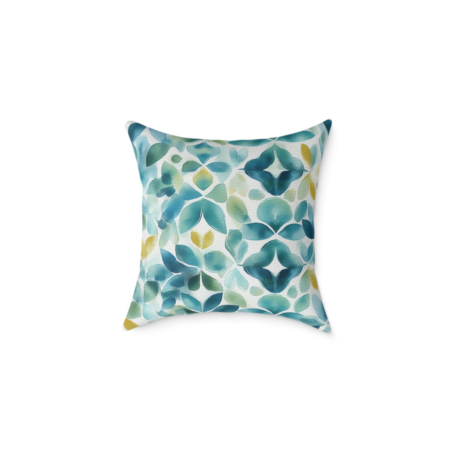 Sicilian Sea Glass - Square Poly Canvas Pillow