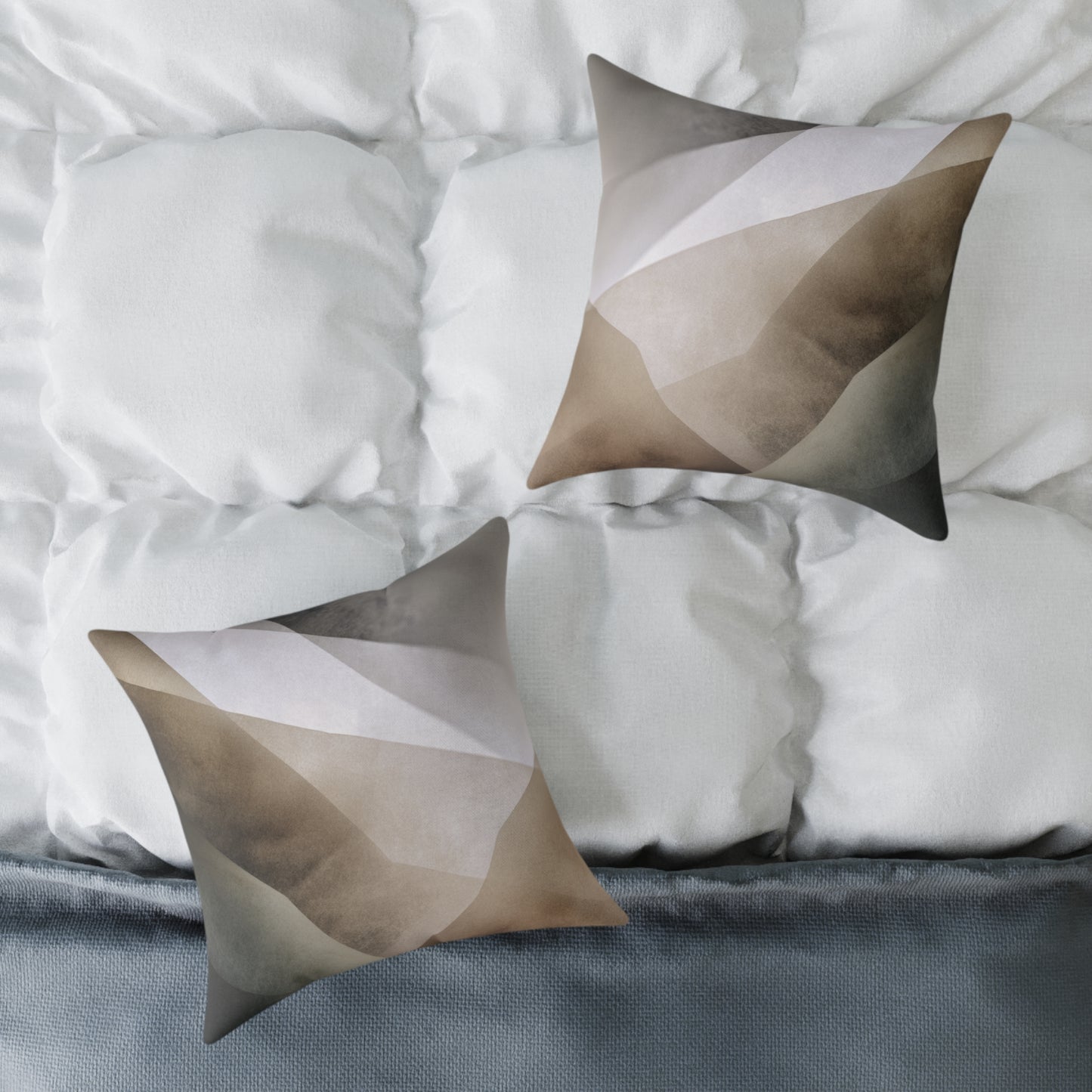 Shadowed Drift Veil - Square Poly Canvas Pillow