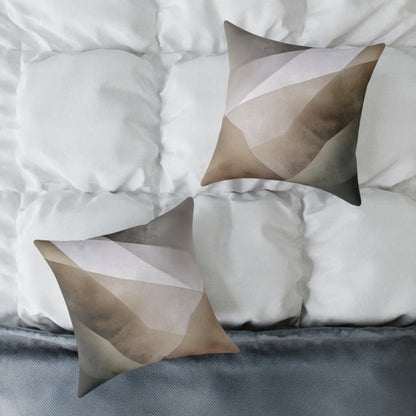 Shadowed Drift Veil - Square Poly Canvas Pillow