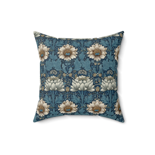 Blue Garden - Spun Polyester Square Pillow
