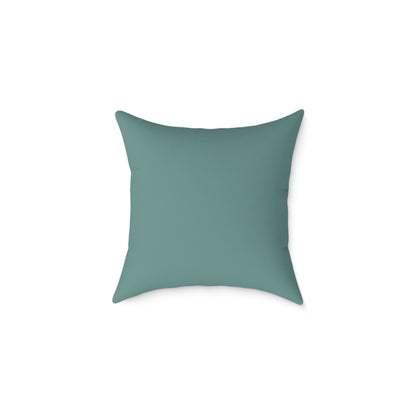 Pebble Scatter - Seafoam - Square Poly Canvas Pillow