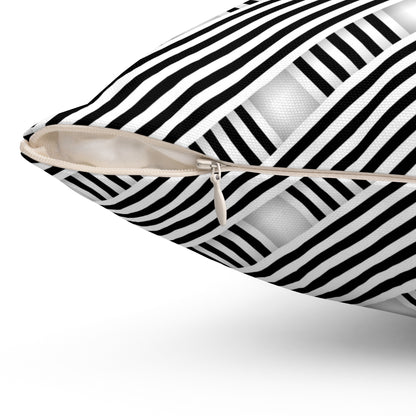 Diagonal Dash Weave - Spun Polyester Square Pillow