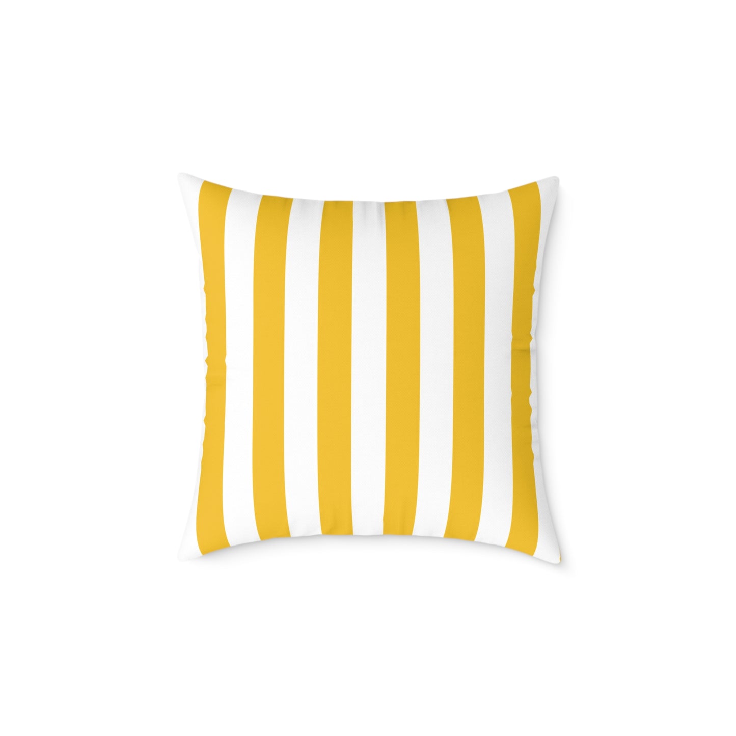 Sorrento Sun Stripes - Square Poly Canvas Pillow