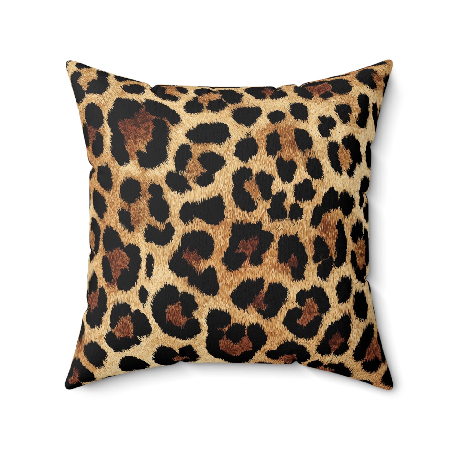 Classic Leopard Spot - Faux Suede Square Pillow