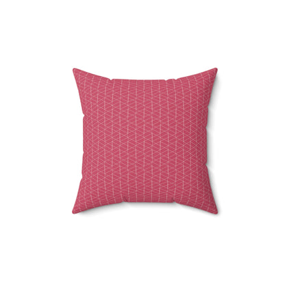 Crimson Micro Weave - Faux Suede Square Pillow