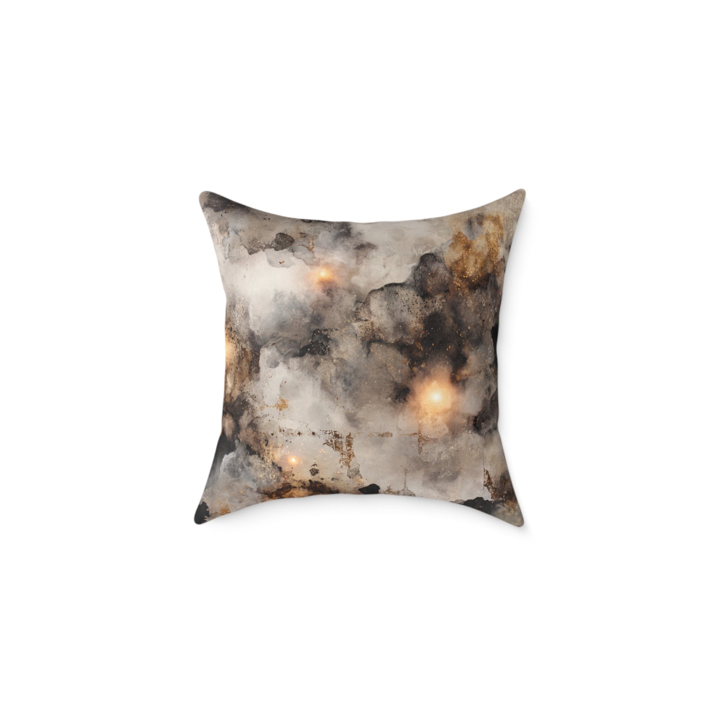 Smokelight Burst - Square Poly Canvas Pillow