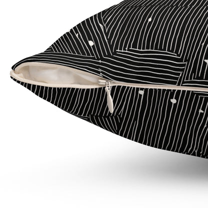 Maze Geo - Spun Polyester Square Pillow