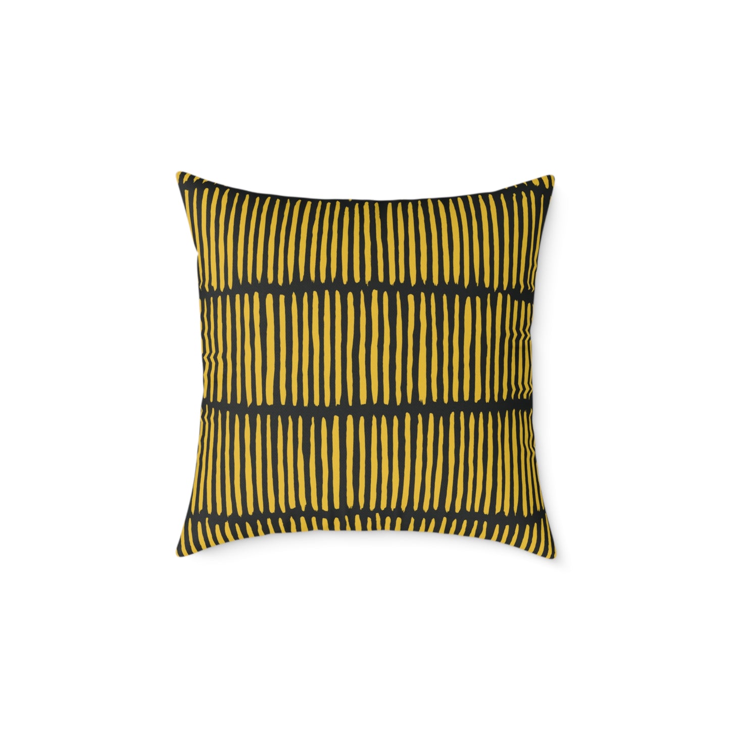 Loom Lines - Harvest - Square Poly Canvas Pillow