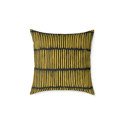 Loom Lines - Harvest - Square Poly Canvas Pillow