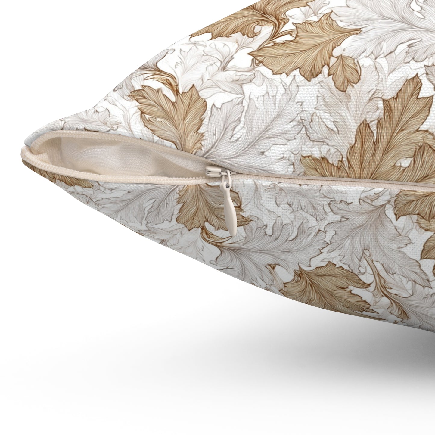 Golden Oak Damask - Spun Polyester Square Pillow