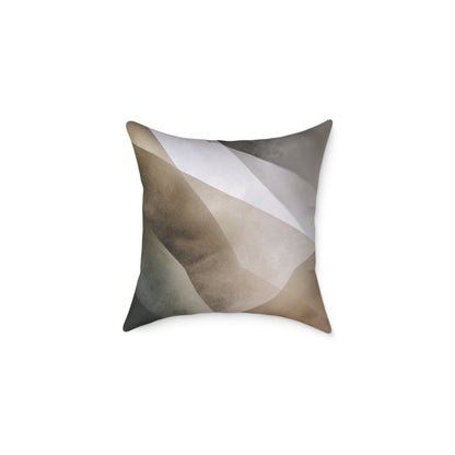 Shadowed Drift Veil - Square Poly Canvas Pillow